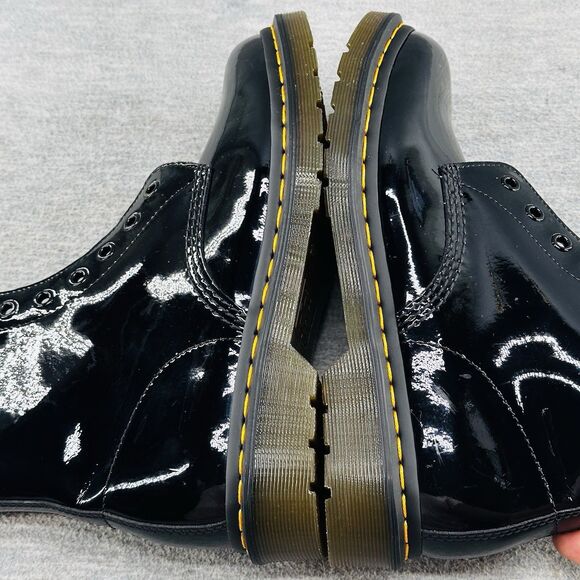 DR. MARTEN'S - Women’s 1460 Shiny Polished Black Leather Boots Size 9  B9 - Picture 10 of 12